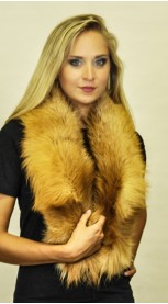 Golden fox fur scarf